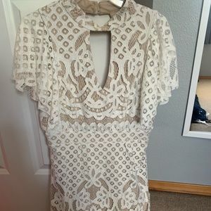 Gorgeous white lace hoco dress